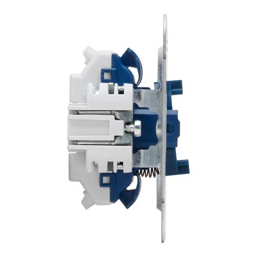 KOPP 508700004 - Unterputz Taster (Wechsler-Sockel | N-Klemme | mit Glimmlampe | 250V | 10AX | IP20) - aluminium