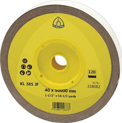 KLINGSPOR Schleifgeweberolle KL 385 JF 50 m x 40 mm Körnung 60 - 218079
