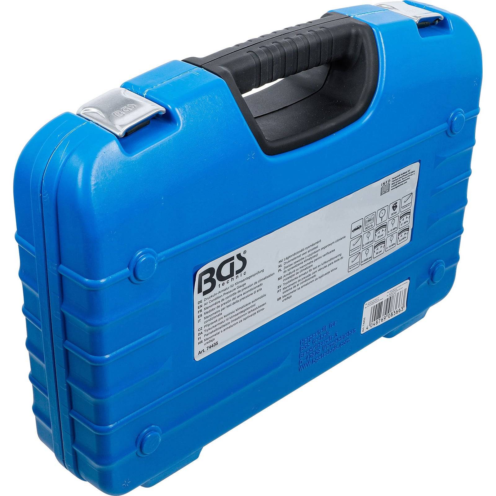 BGS Druckuhr-Armatur für Klimaanlagenprüfung für Kältemittel R744 - 74435