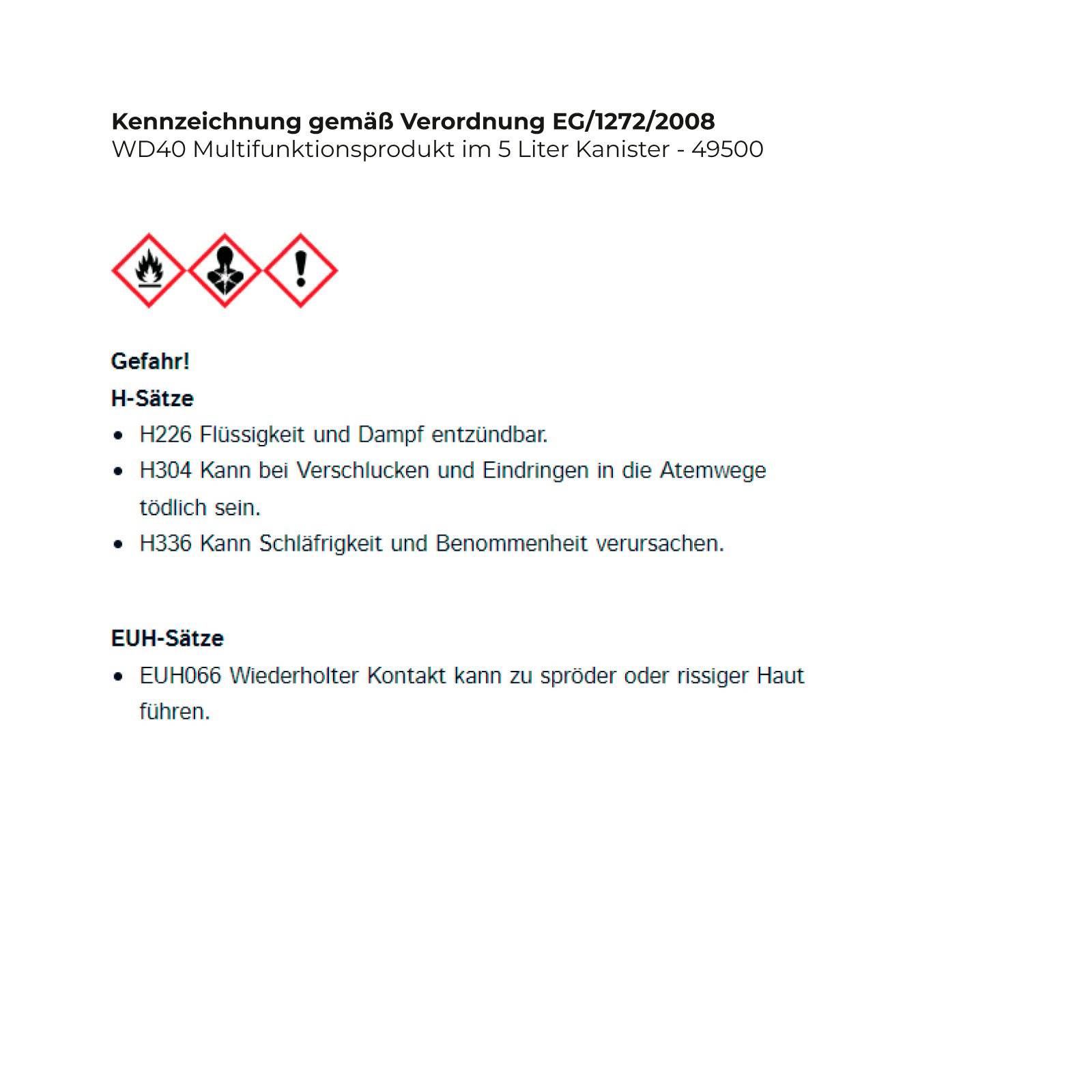 WD40 Multifunktionsprodukt im 5 Liter Kanister - 49500