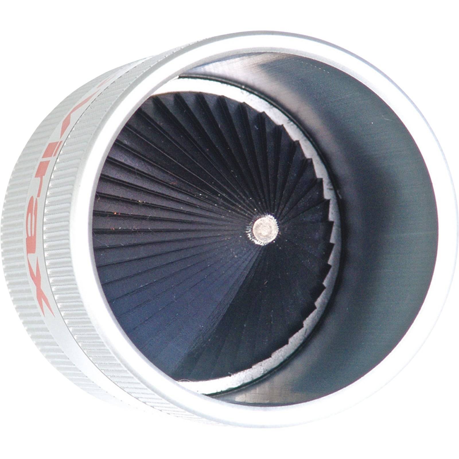 Eine Nahaufnahme eines Aluminium-Kräutermahlwerks, die die scharfen Mahlzähne und den zentralen Magneten zeigt.