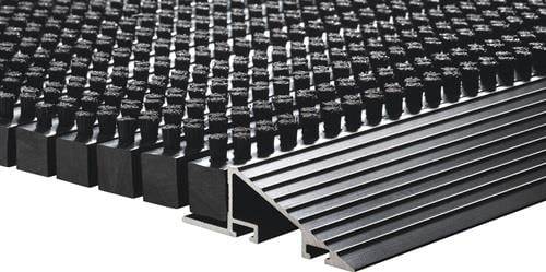 HAMAT Fußmatte Alu-Anlaufkante schwarz/schwarz PP/Alu - 3251506107