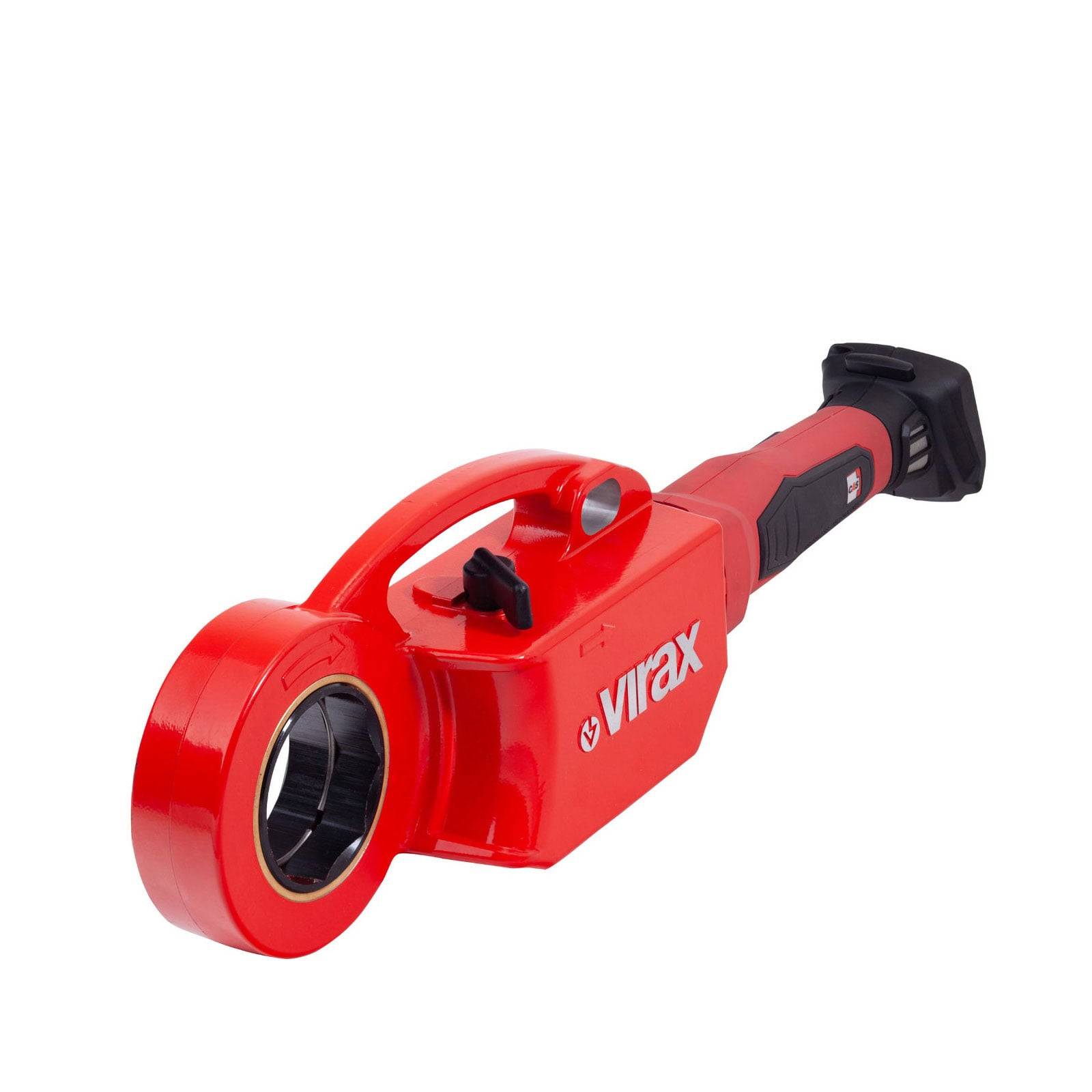 Ein roter Virax-Rohrabschneider mit einem schwarzen Griff, der für das einfache und effiziente Schneiden verschiedener Rohrdurchmesser entwickelt wurde.