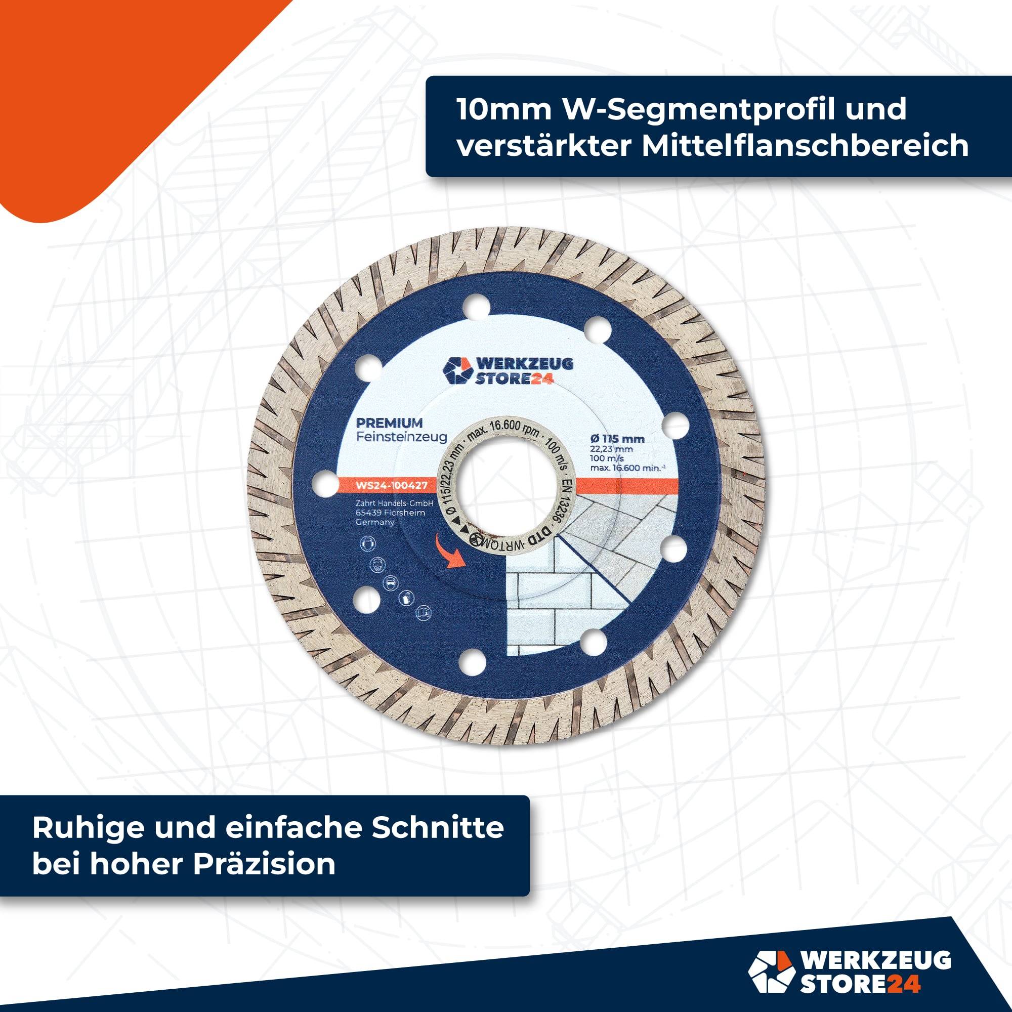 Eine Diamanttrennscheibe mit der Aufschrift „PREMIUM