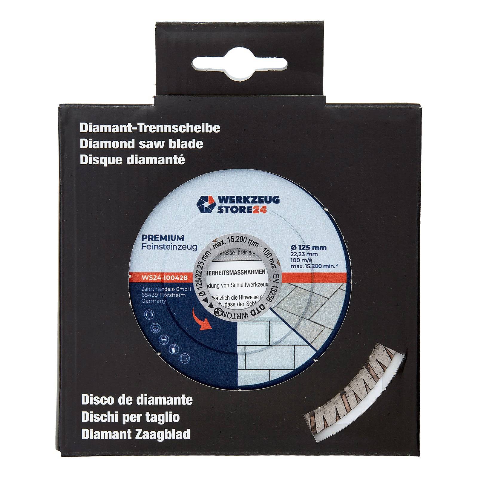 WS24 Diamanttrennscheibe Premium Feinsteinzeug 125 mm - WS24-100428