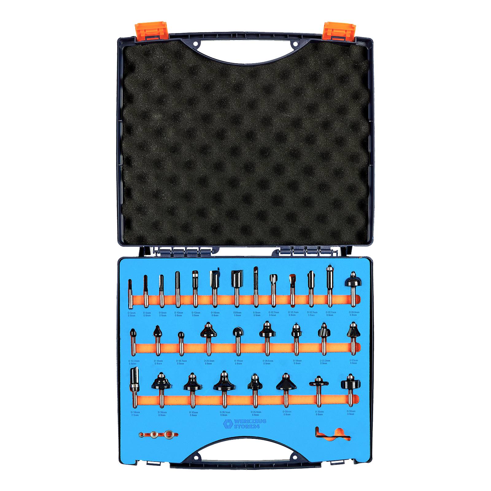 WS24 Fräser-Set 8 mm Schaft 30tlg. - WS24-100064 (B-WARE)