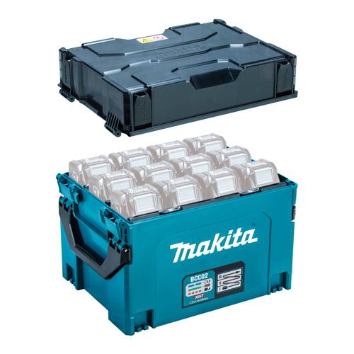 MAKITA BCC02 - Akku-Ladekoffer für Akkus der XGT-Serie (40V XGT | 2,0-4,0Ah | 12 Steckplätze)
