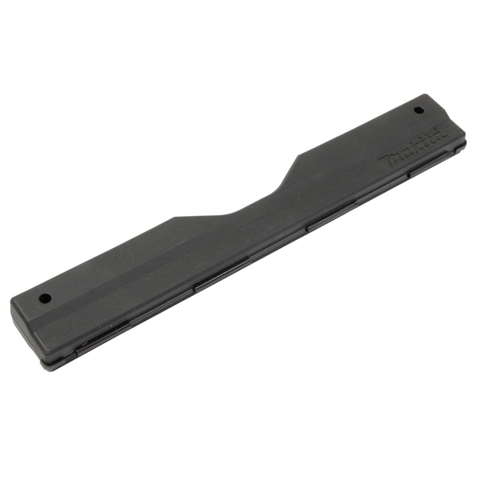 Ein schwarzer rechteckiger magnetischer Werkzeughalter, der Metallwerkzeuge sicher an ihrem Platz hält.