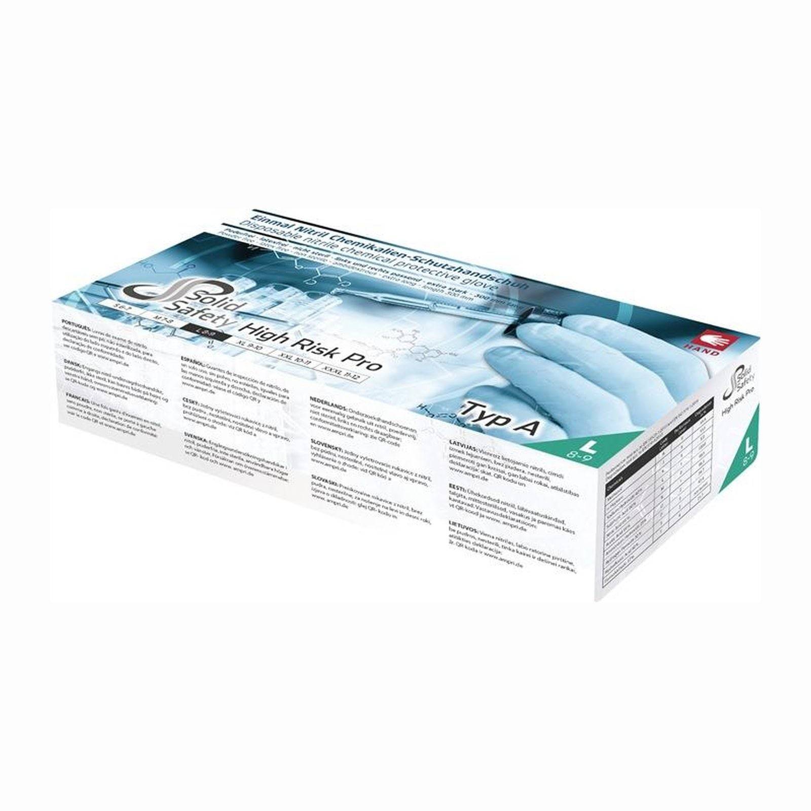 AMPri 50x Einweghandschuhe HighRisk Pro Gr. L blau - 081307 GR. L