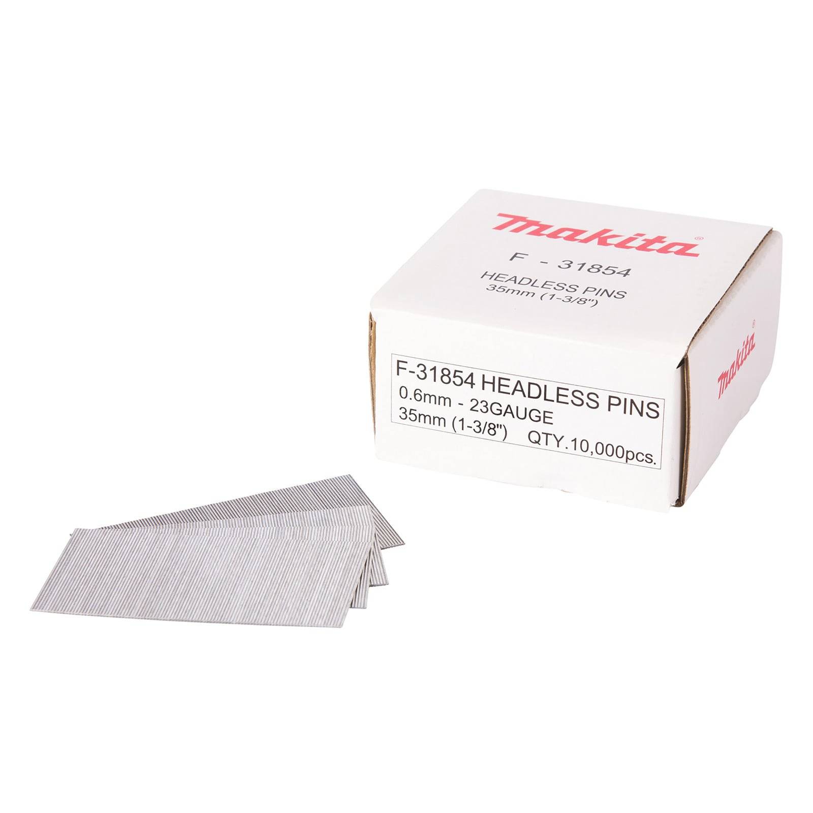 Makita F-31854 Stiftnadeln, 0,6 mm, 23 Gauge, 35 mm (1-3/8