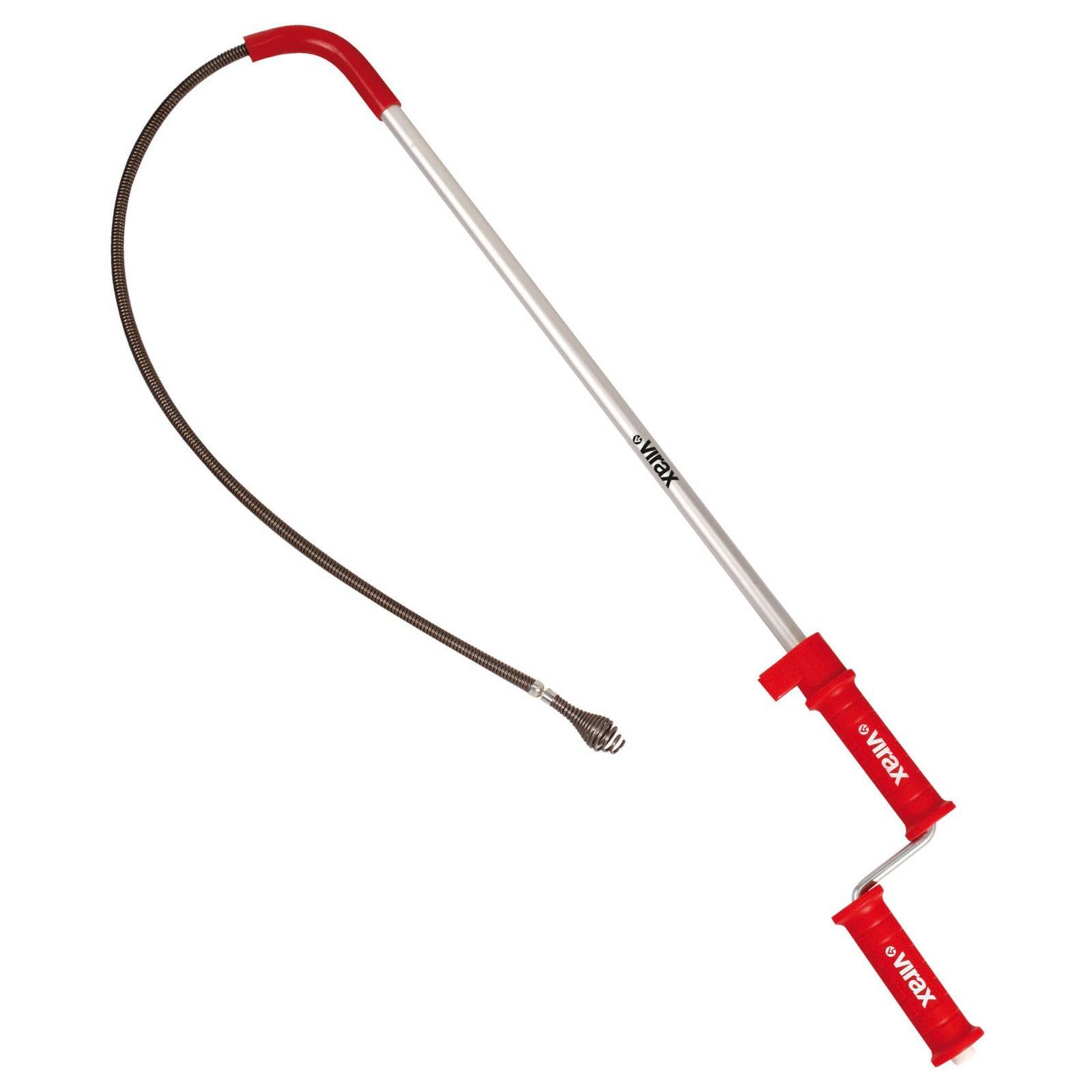 Ein flexibles Metallkrallengrabwerkzeug mit roten Griffen, das zum Greifen von Objekten an schwer erreichbaren Stellen entwickelt wurde.