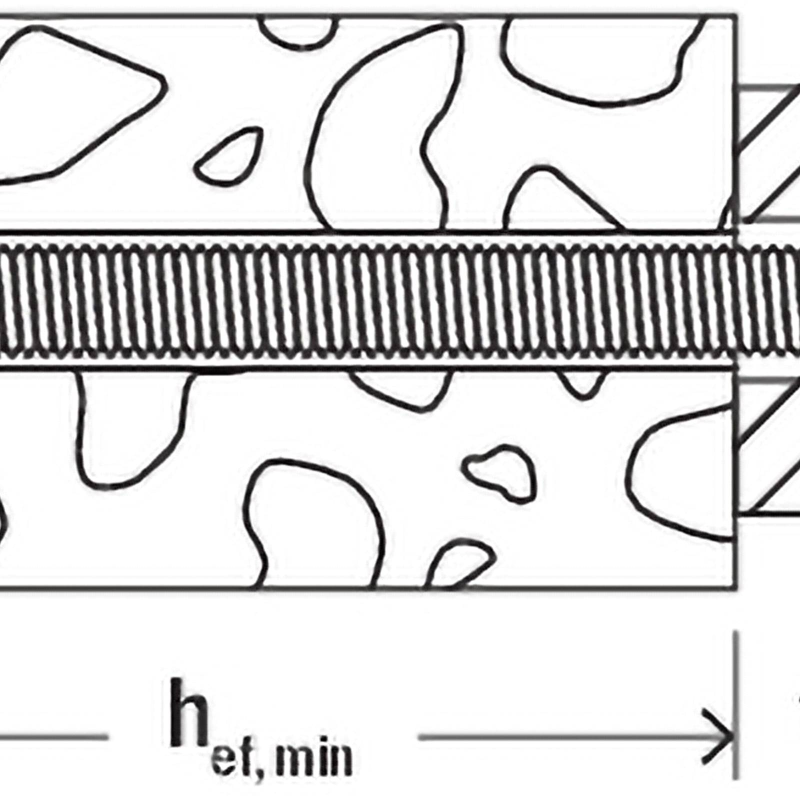 Schichtdiagramm eines mehrschichtigen Verbundmaterials. Äußere Schichten enthalten grobe Körner, und die zentrale Schicht weist ein gestreiftes Muster auf.