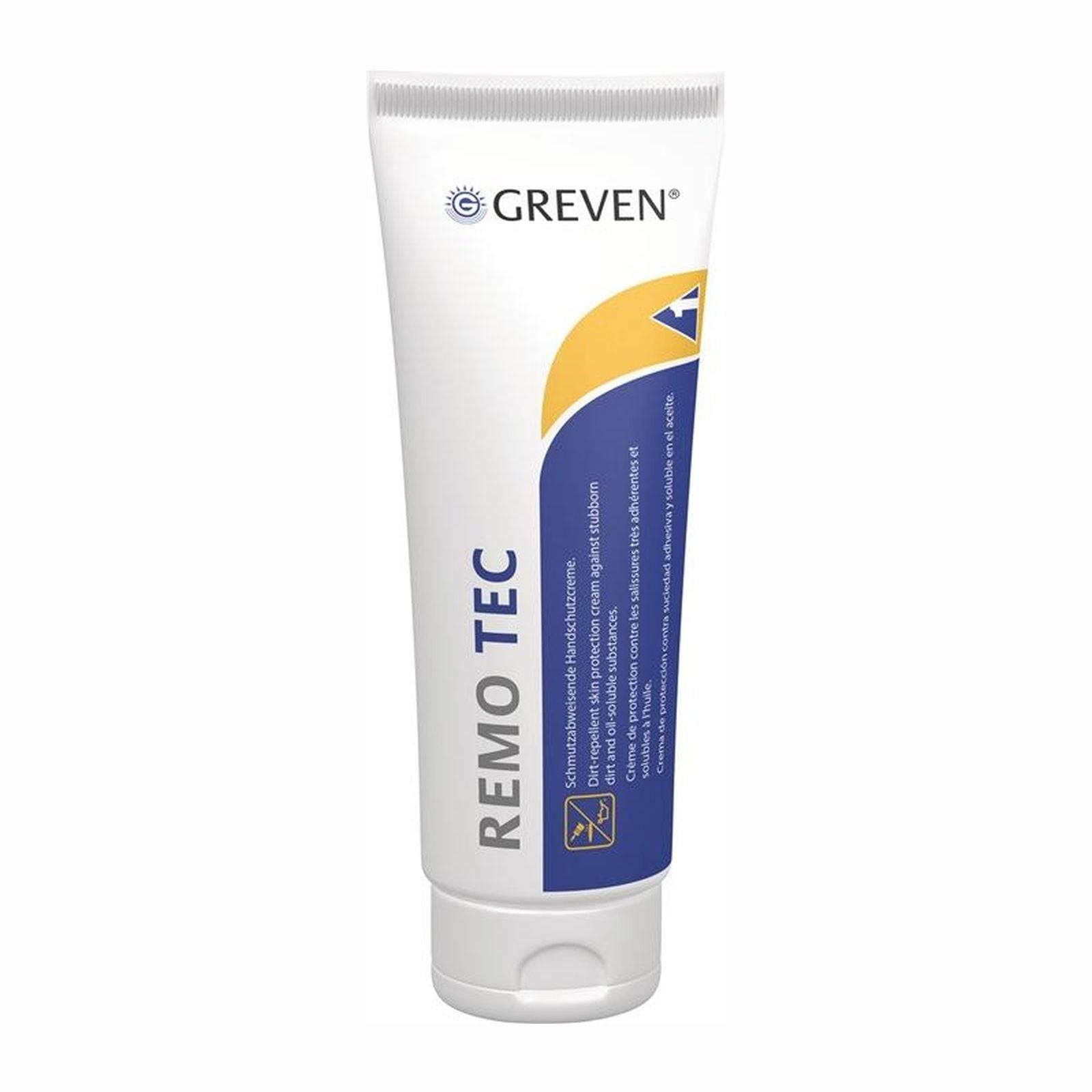 Ein Behälter mit der Bezeichnung „Greven REMO TEC