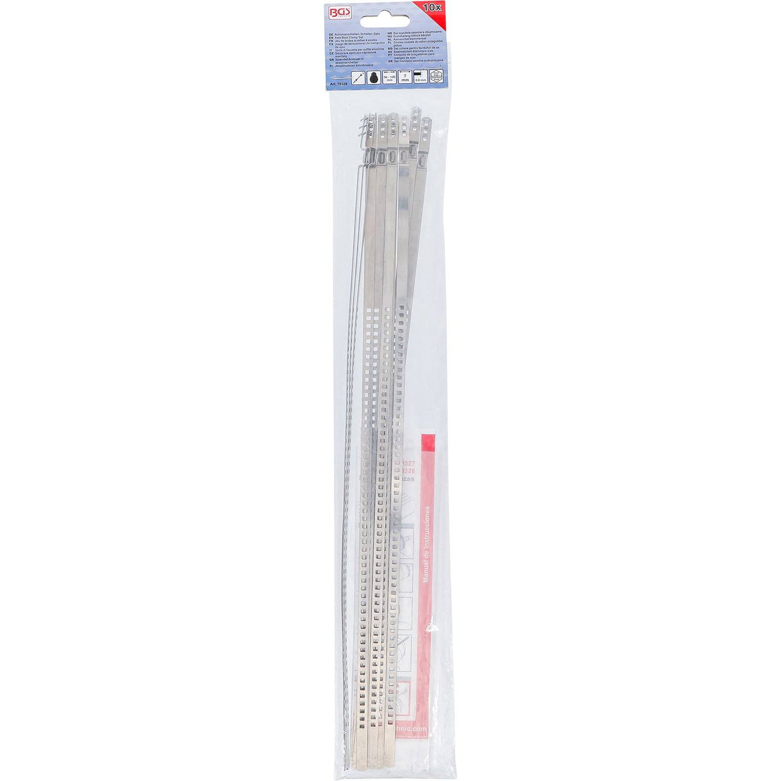 Eine Packung Metall-Wandhalterungen für IKEA-Produkte, in einer langen Plastikverpackung präsentiert, entwickelt zum Befestigen oder Sichern von Gegenständen an Wänden.