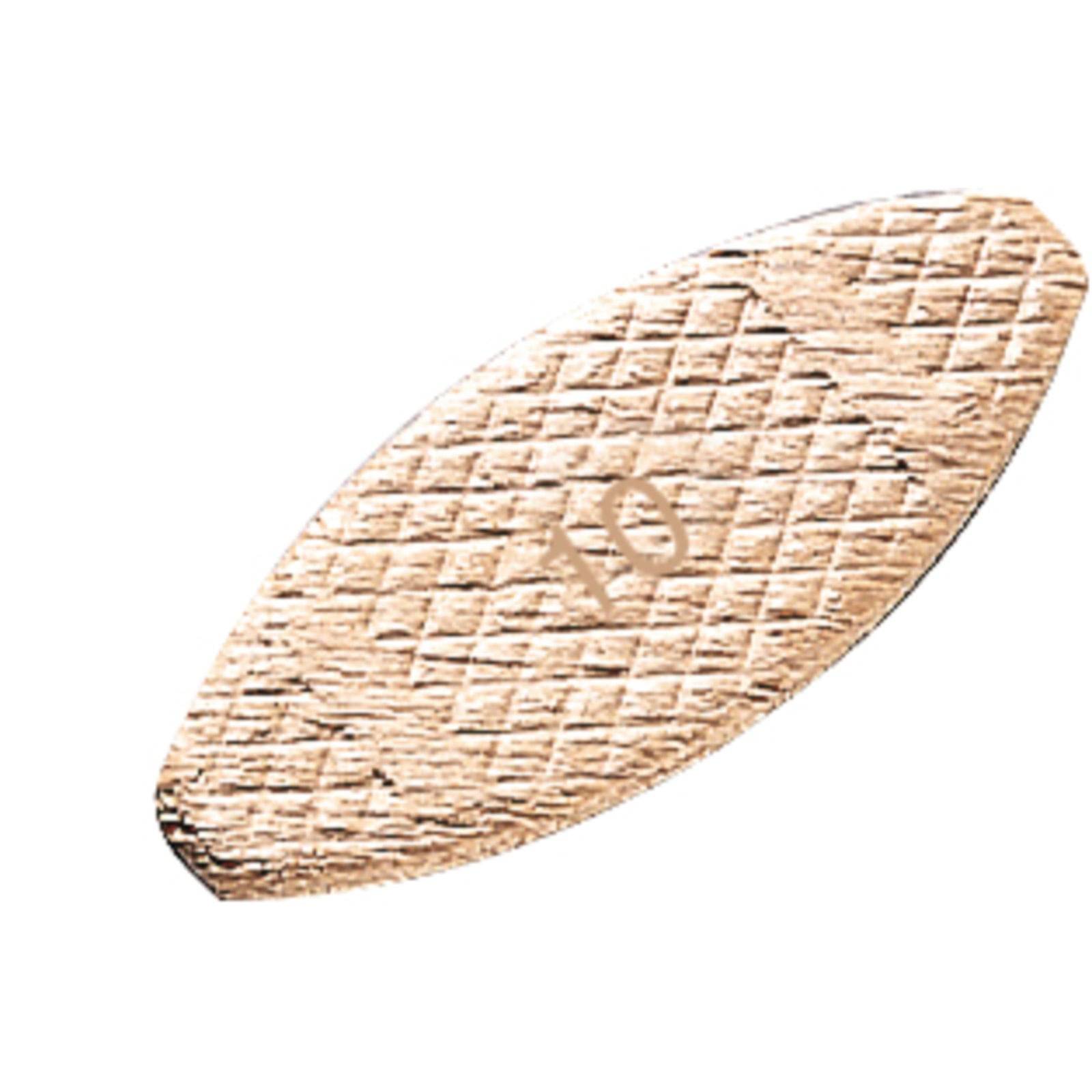 Ein hölzerner Dübelschnäpper mit der Zahl '10' geprägt, der zum Ausrichten und Verstärken von Holzverbindungen in Zimmereiarbeiten verwendet wird.