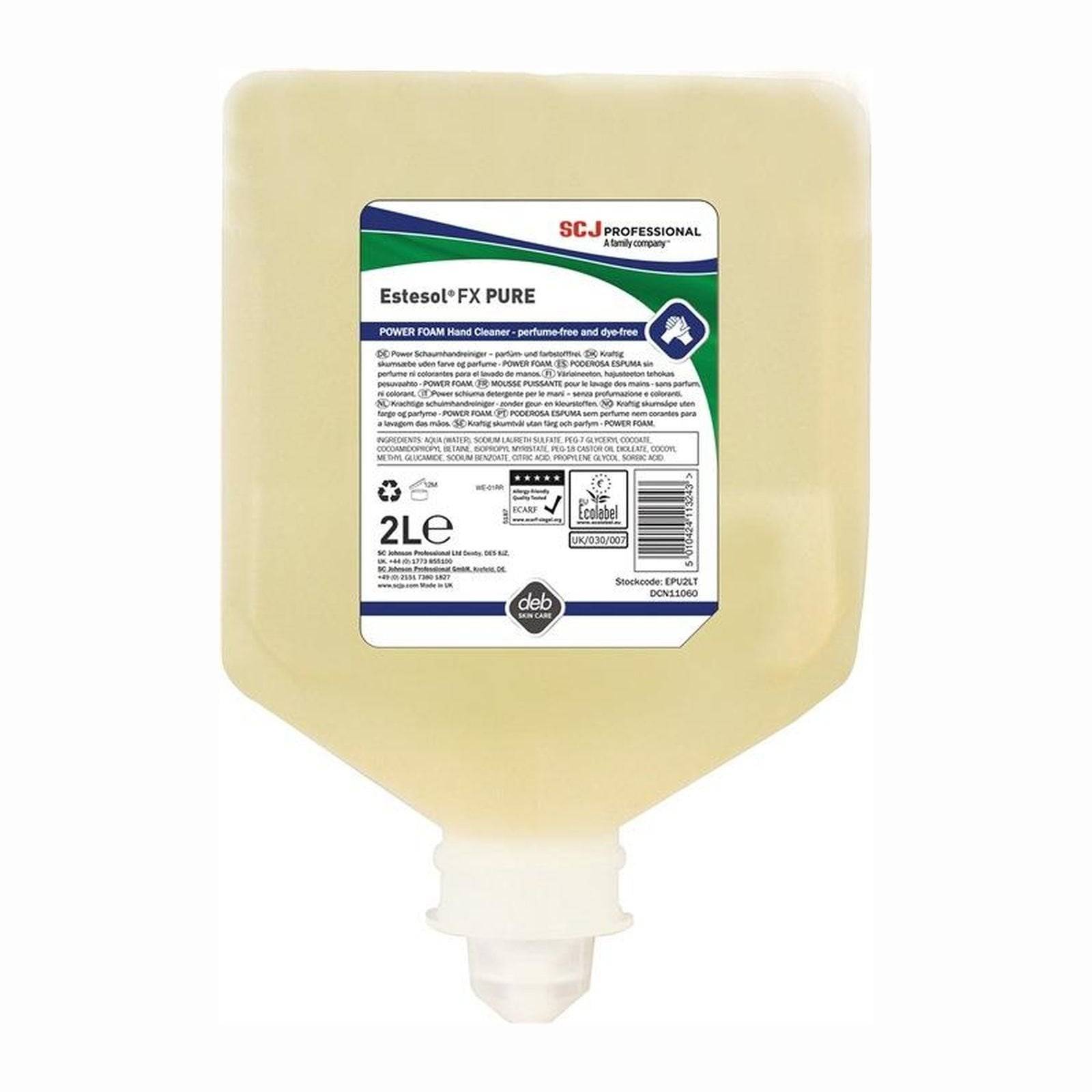 Seifenspender-Nachfüllpack mit der Bezeichnung „Estesol FX PURE