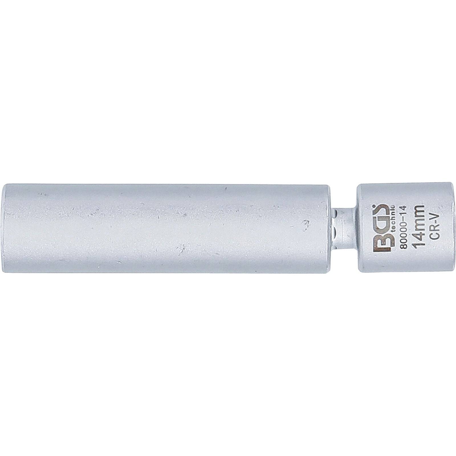 Ein zylindrischer Metalleinsatz mit einem Sechskant-Aufnahmeschlitz, gekennzeichnet mit 