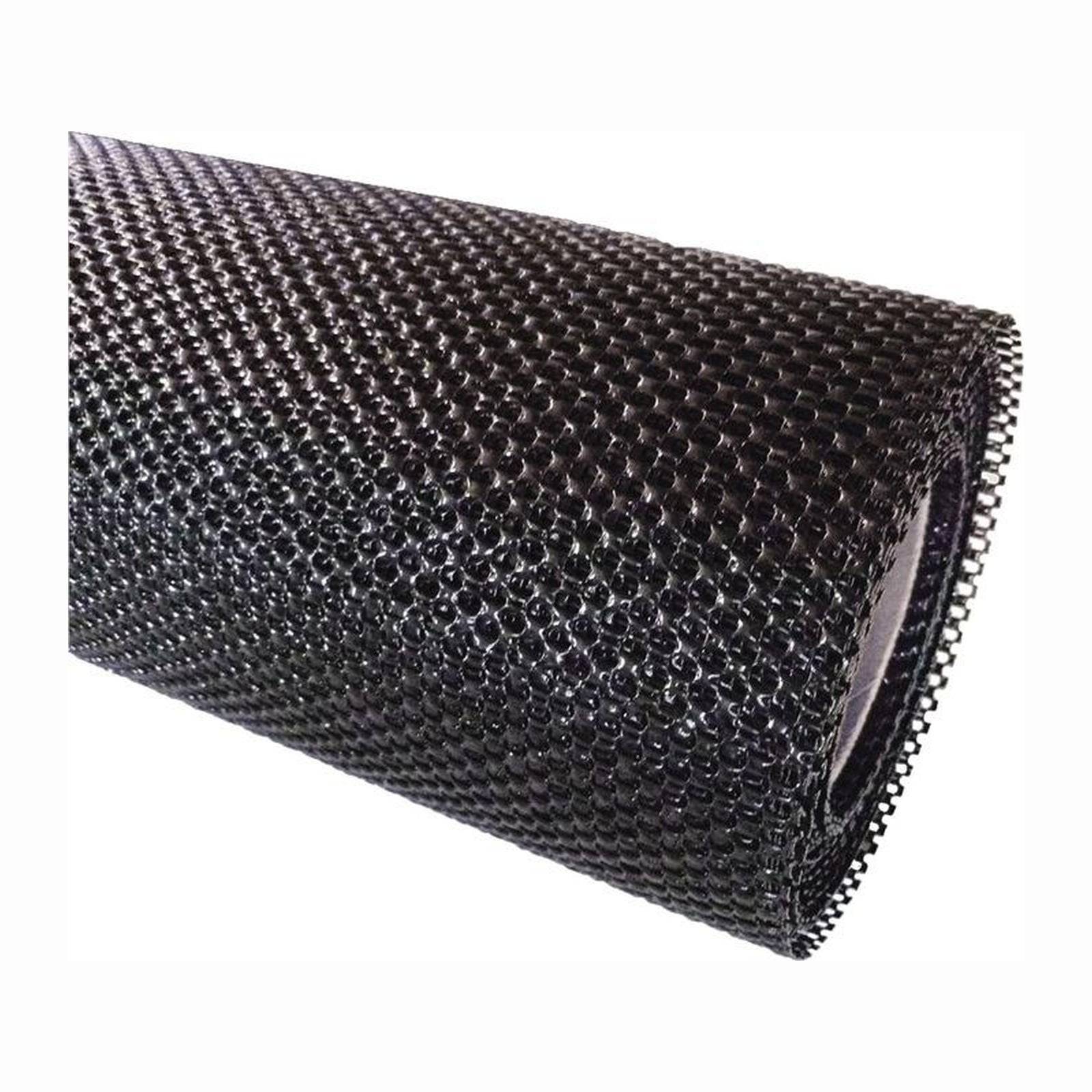 Eine Rolle schwarzen Luftpolsterfolie, verwendet für Schutzverpackungen, mit strukturierter Oberfläche und sichtbaren, abgerundeten Luftpolstern.