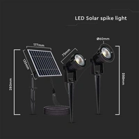V-TAC Solar LED-Gartenleuchten-Set VT-11031, 2x 1,2 W, 3000 K, IP65 V-TAC Solar LED-Gartenleuchten-Set VT-11031, 2x 1,2 W, 3000 K, IP65