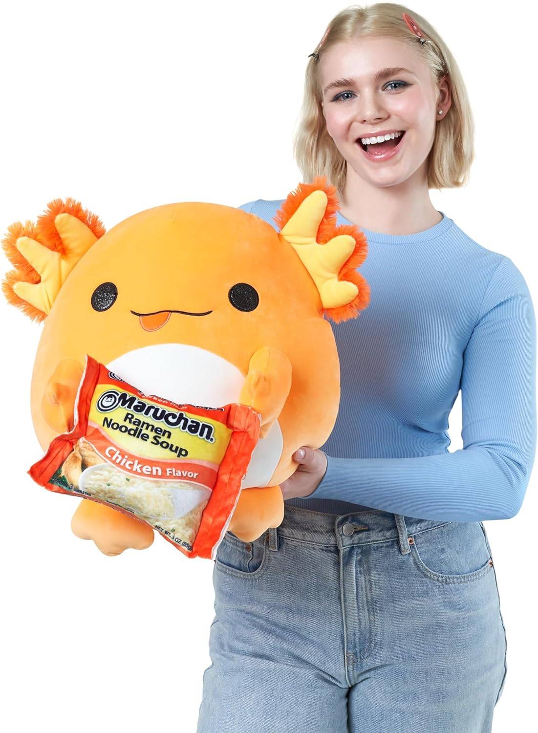 ZURU 77511P - Snackles Axolotl (Maruchan Nudelsuppe) 35 cm - Serie 1 Wave 2