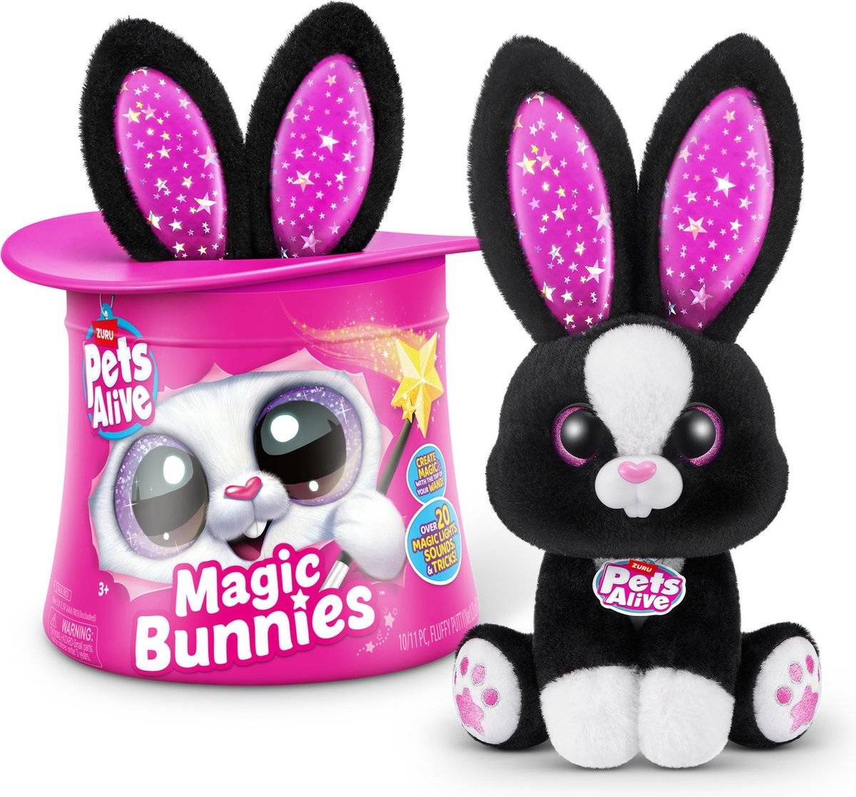 ZURU 9549D - Pets Alive Zauberhut Magic Bunnies in Schwarz - Bunny Hase