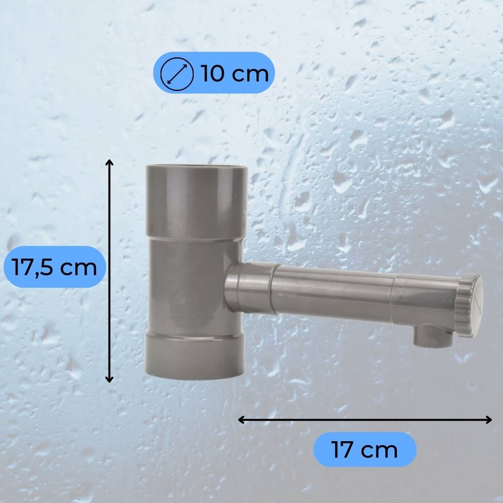 2x Regendieb Wasserdieb Fallrohr Abzweig mit Hahn Regenwassersammler Fallrohr Regenrinnen Ablauf Regensammler 100 mm