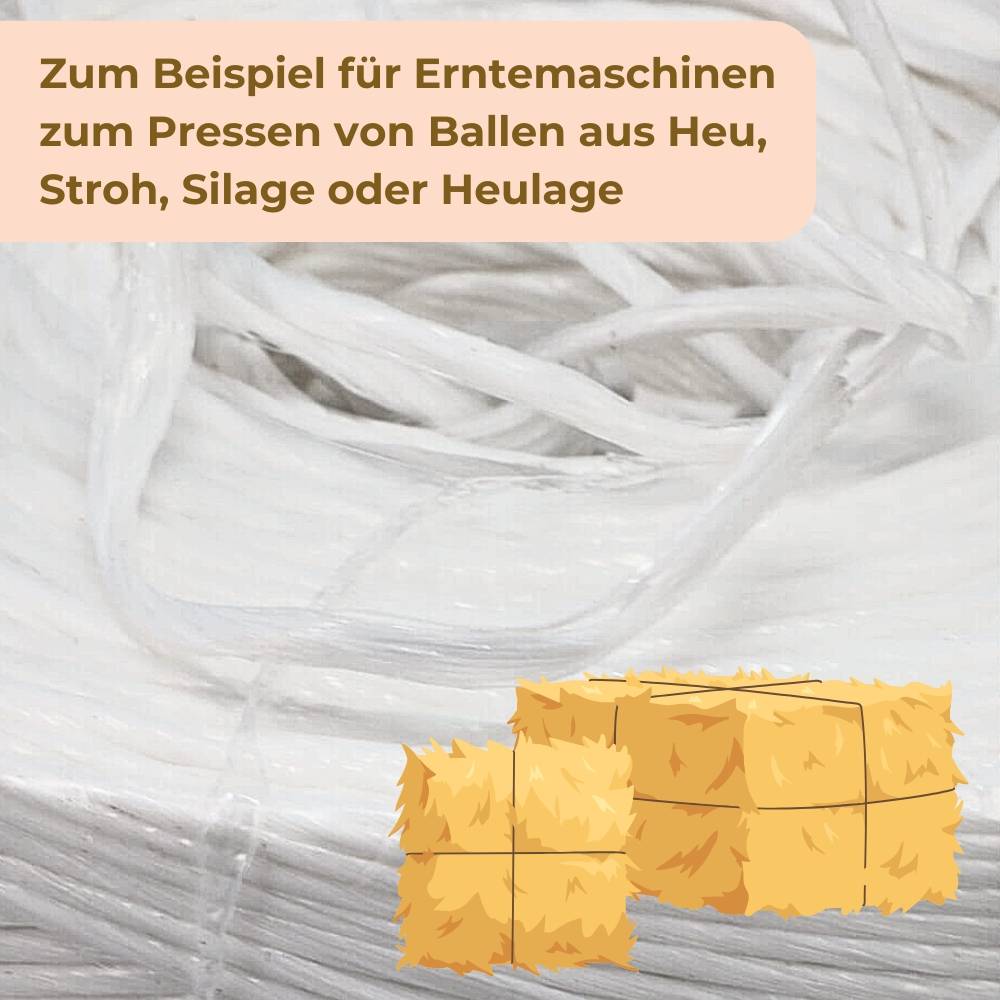 2x Kordelband Bindegarn 1000 m Gartenschnur Pflanzschnur Bindeschnur Schnur Garn Pressengarn PP Kordel Polypropylen Erntegarn