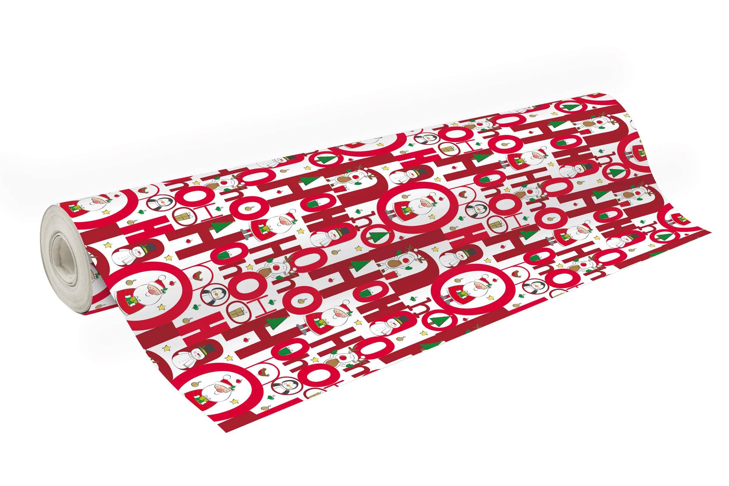 Clairefontaine Geschenkpapier Alliance 60g, Rolle 50x0,70m, Hohoho Rot 211958C
