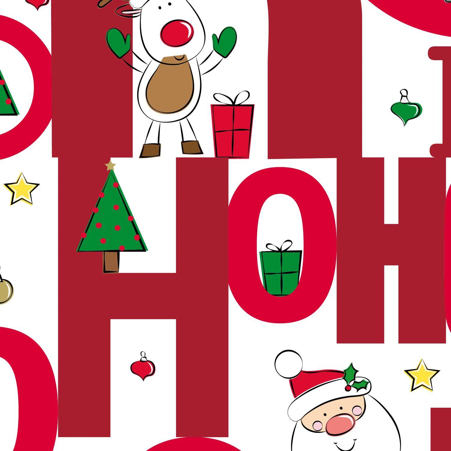 Clairefontaine Geschenkpapier Alliance 60g, Rolle 50x0,70m, Hohoho Rot 211958C