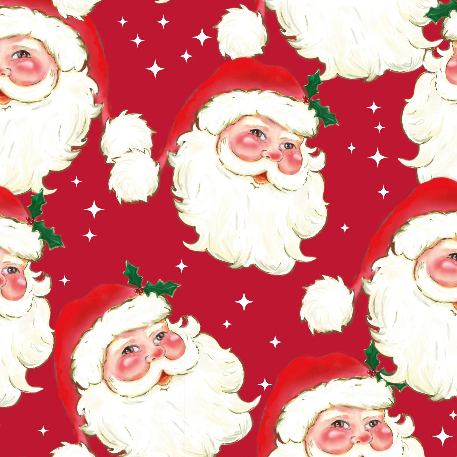 Clairefontaine Geschenkpapier Alliance 60g, 50x0,70m, Weihnachtsmann Rot 211957C