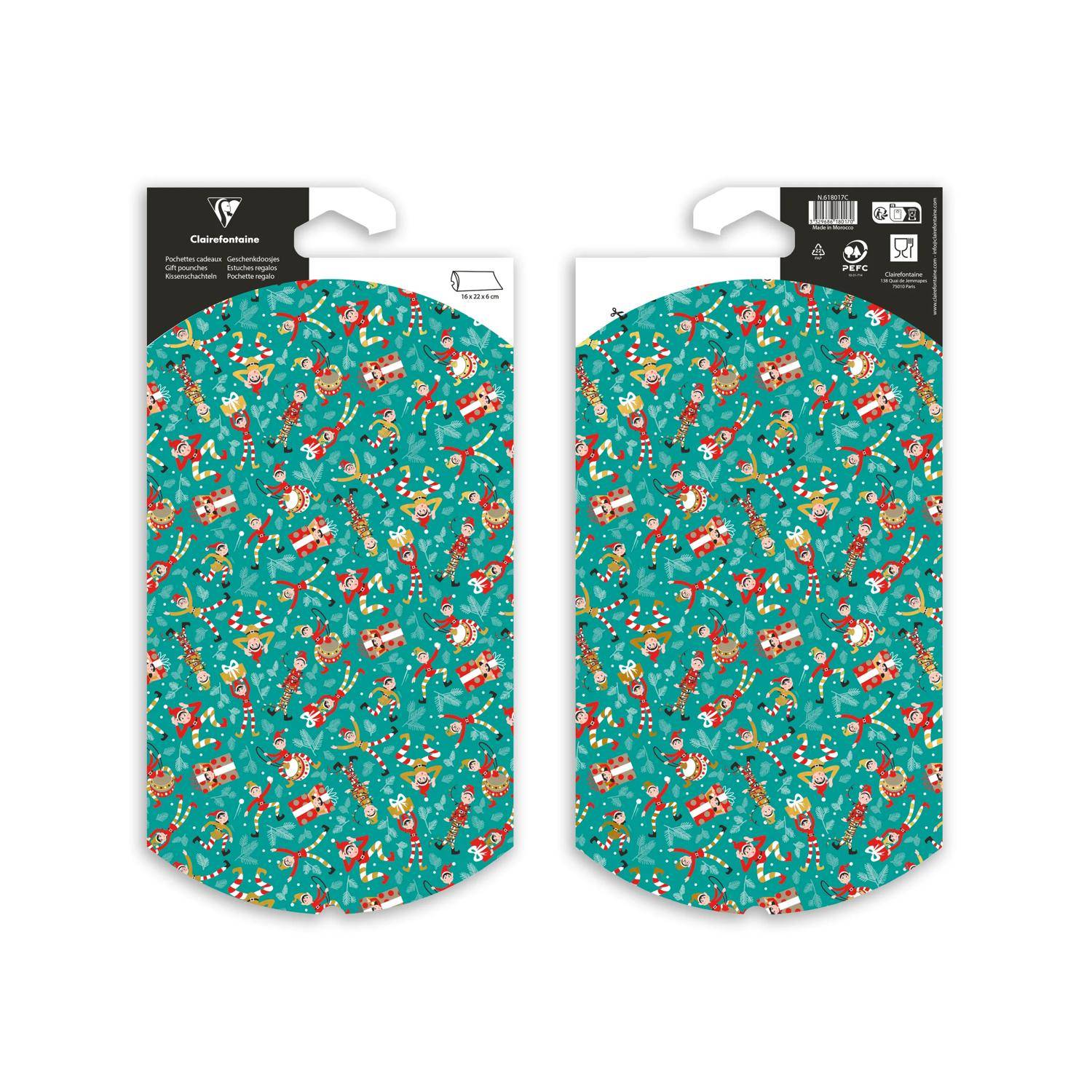 Clairefontaine 6x Geschenketui, 16x22cm, Wichtel - Blau 618017C