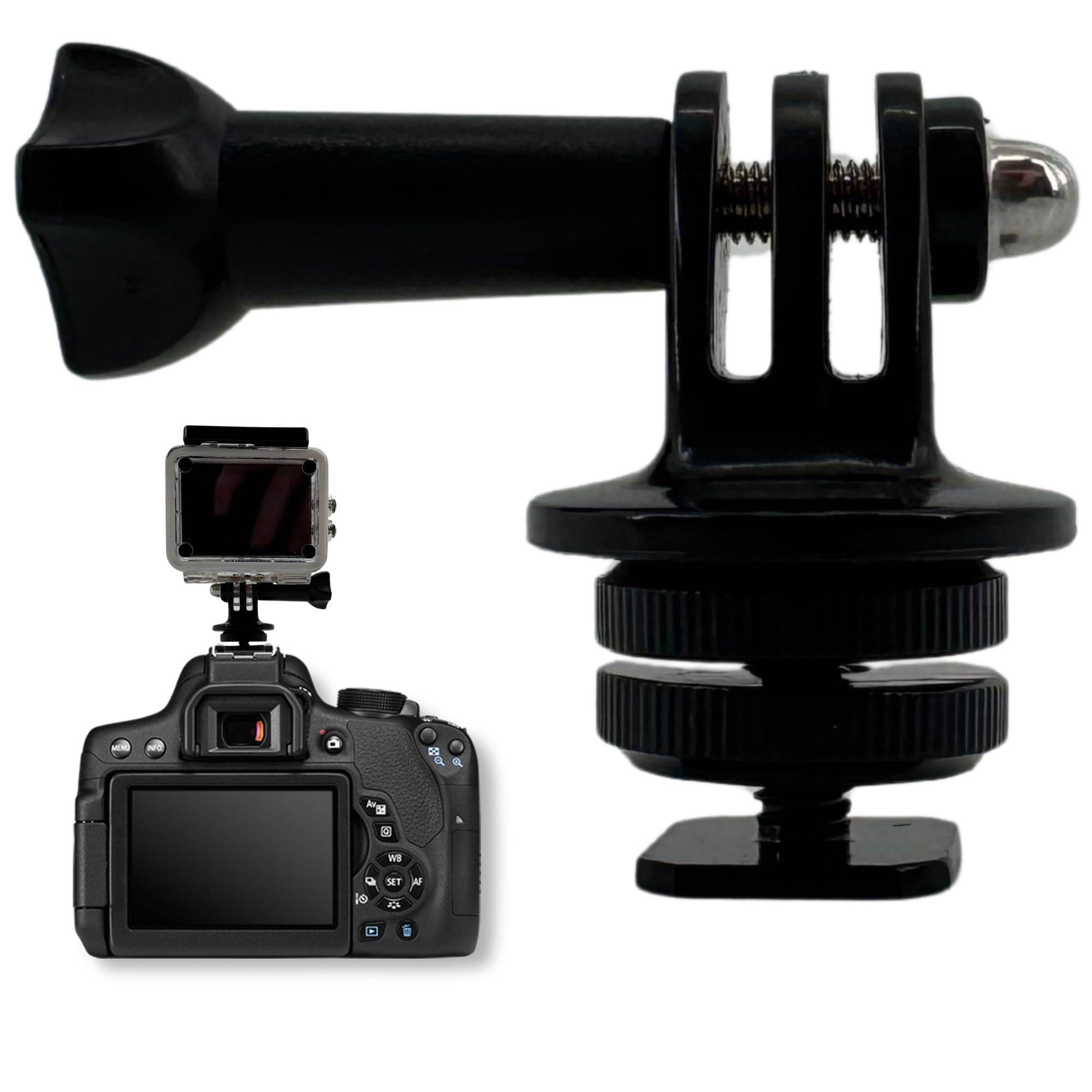 Halterung für Kamera Blitzschuh für Actionkamera Actioncam kompatibel mit GoPro Hero Osmo Action 1 2 3 4 5 Cold Shoe Hot Adapter Anschluss DSLR