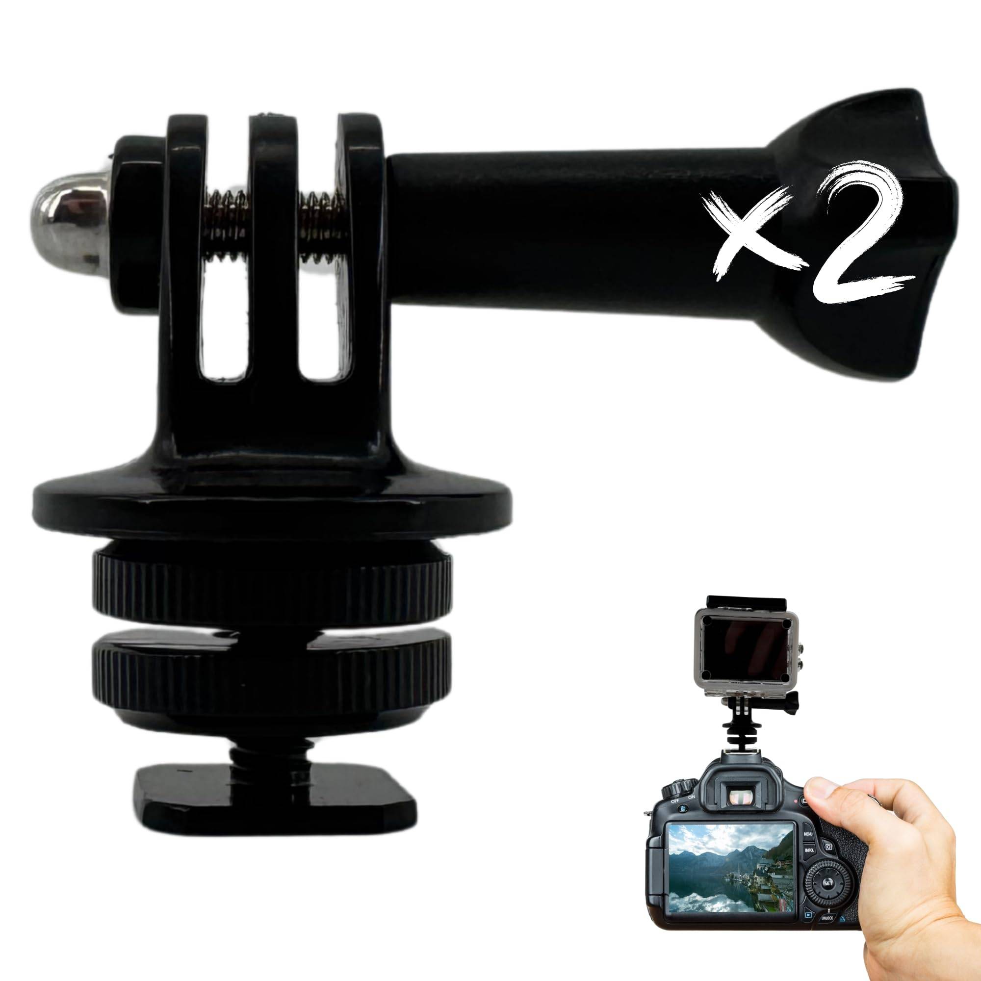 2 Stück Halterung für Kamera Blitzschuh für Actionkamera Actioncam kompatibel mit GoPro Hero Osmo Action 1 2 3 4 5 Cold Shoe Hot Adapter Anschluss