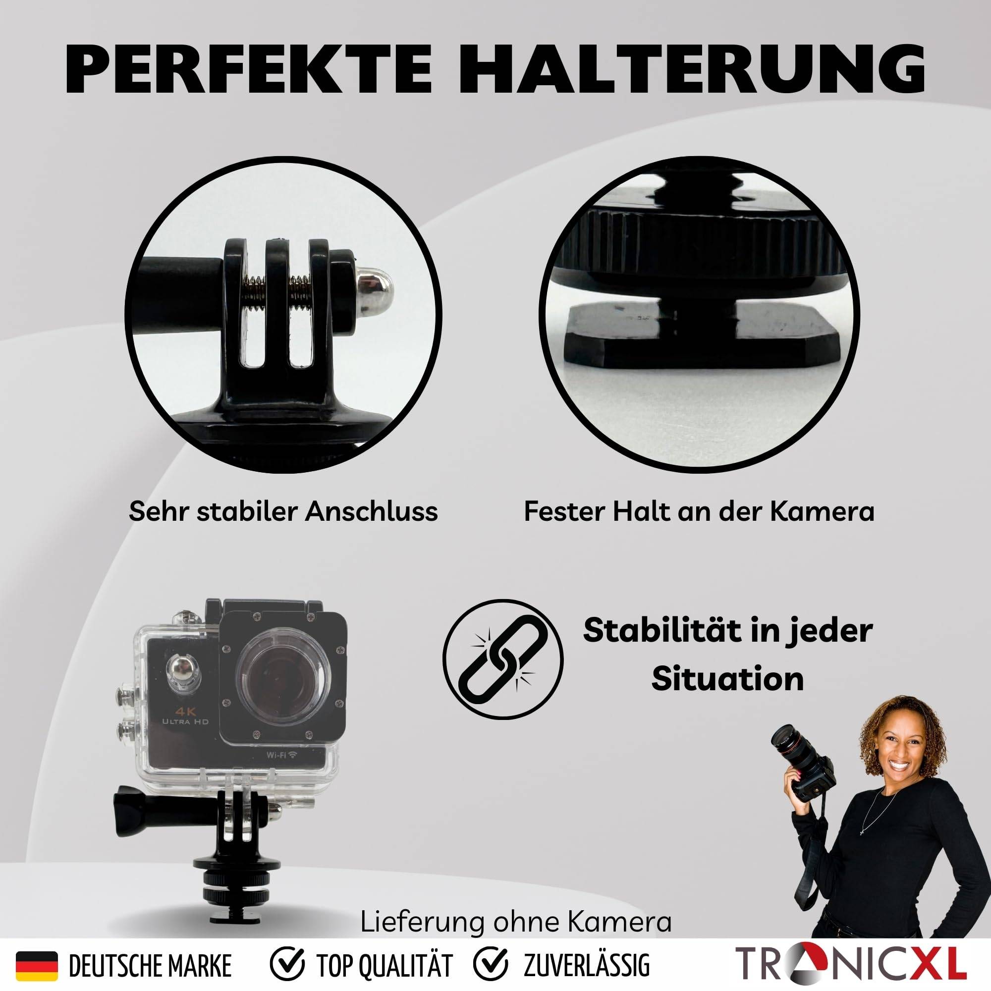 2 Stück Halterung für Kamera Blitzschuh für Actionkamera Actioncam kompatibel mit GoPro Hero Osmo Action 1 2 3 4 5 Cold Shoe Hot Adapter Anschluss