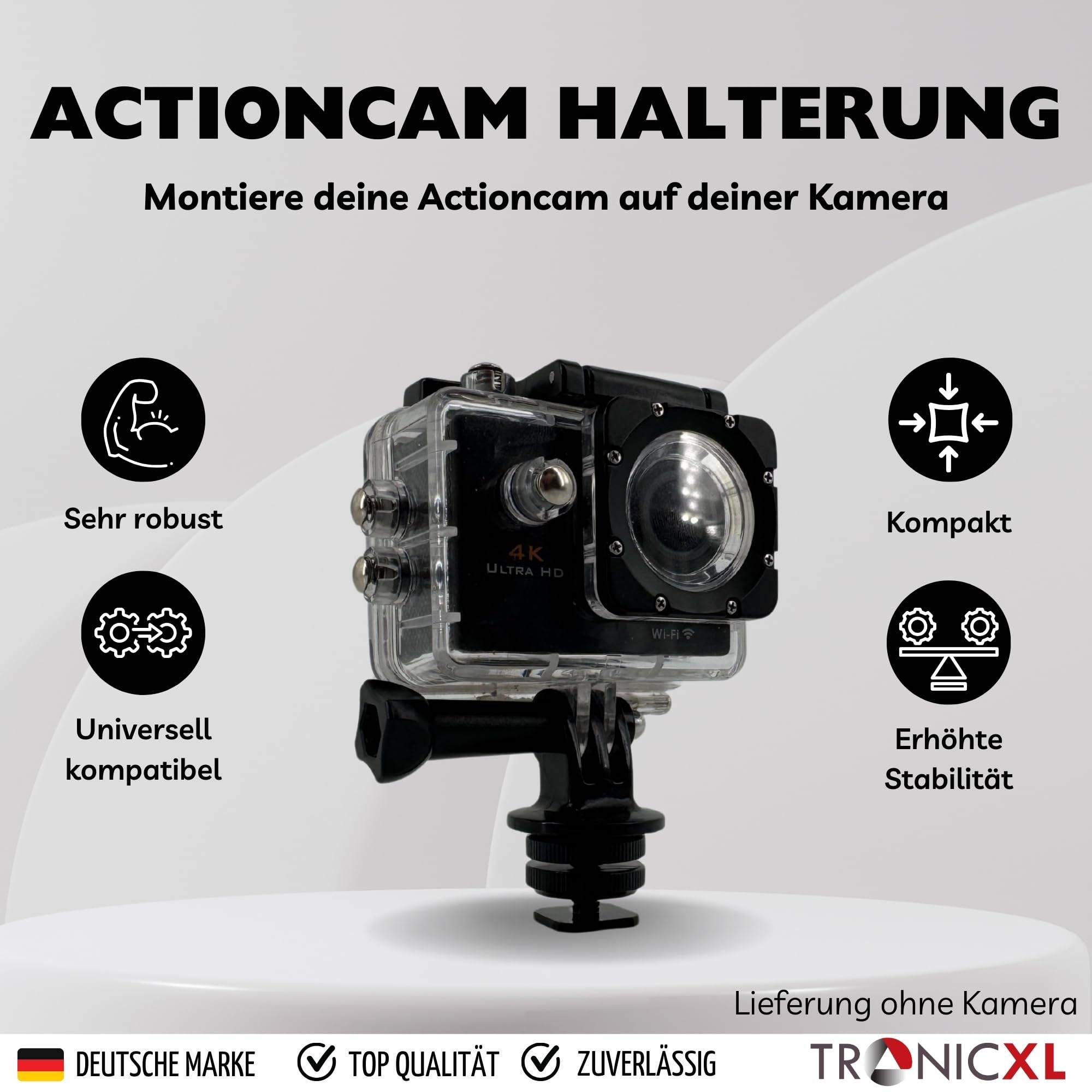 2 Stück Halterung für Kamera Blitzschuh für Actionkamera Actioncam kompatibel mit GoPro Hero Osmo Action 1 2 3 4 5 Cold Shoe Hot Adapter Anschluss