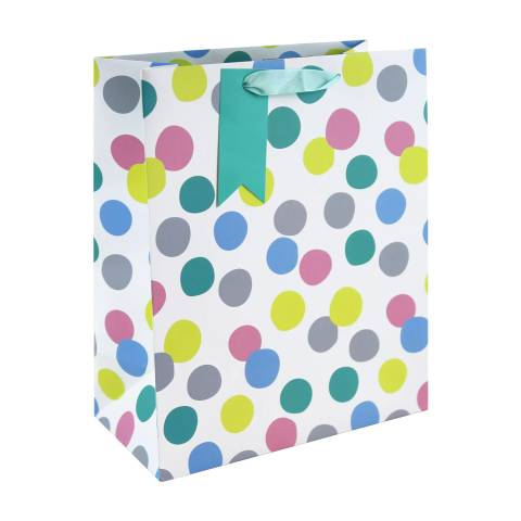 Clairefontaine 6x Geschenktasche Punkte, Pastell, 26,5x33 cm Mehrfarbig 35410-2C