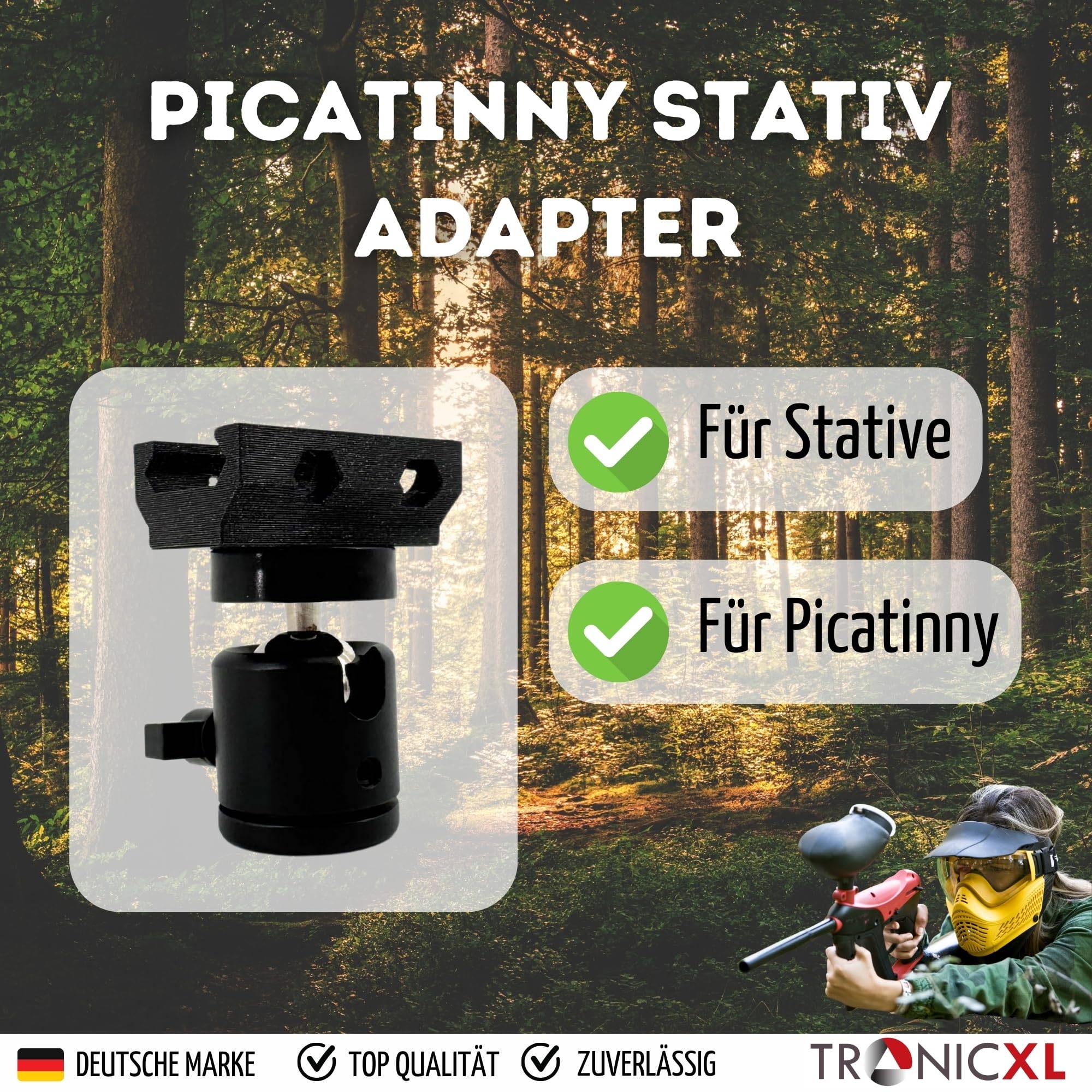 Kugelkopf Stativ Adapter für Picatinny Pica Tinny Schiene Tripod Rail Zubehör