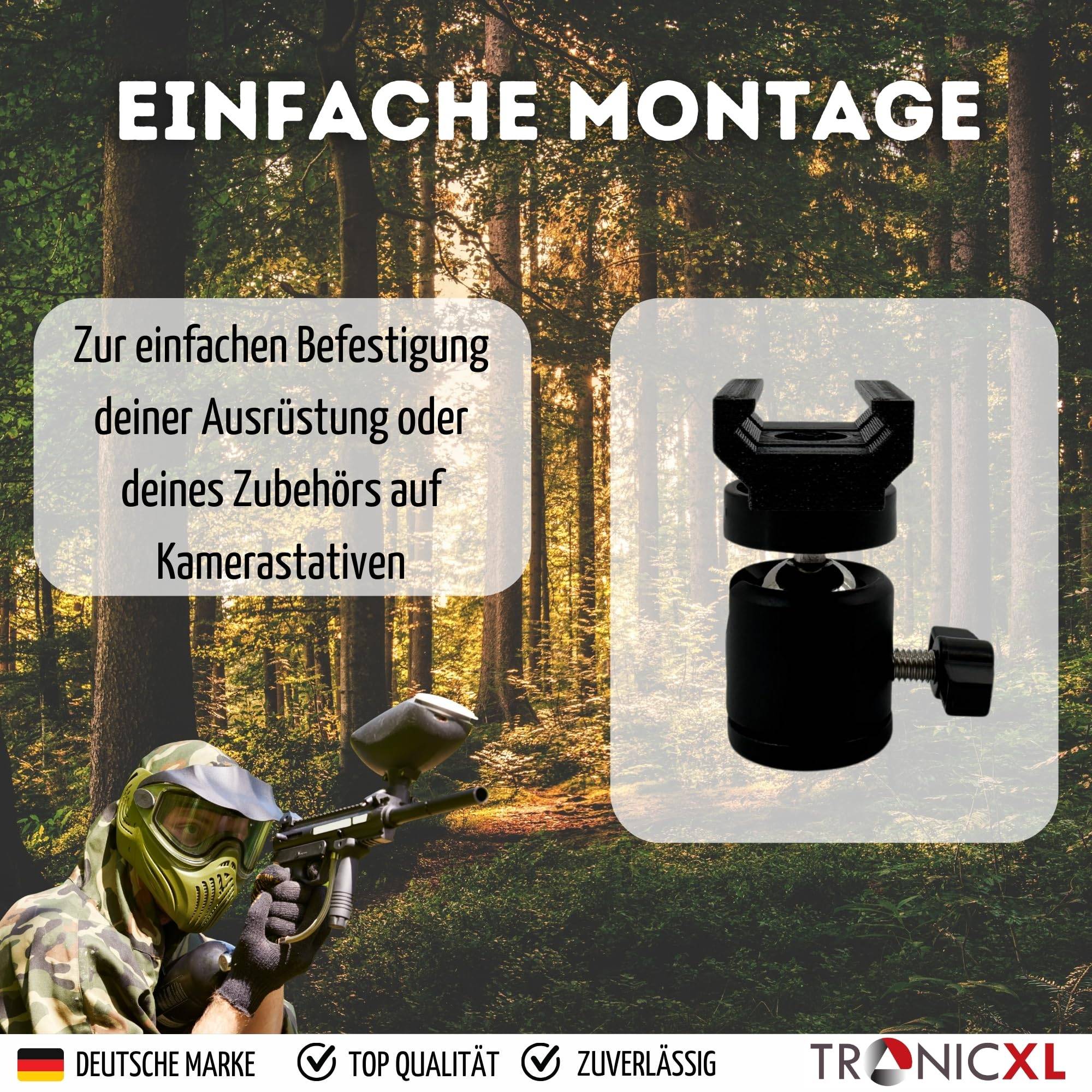 Kugelkopf Stativ Adapter für Picatinny Pica Tinny Schiene Tripod Rail Zubehör
