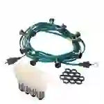Illu Lichterkette 40m grün Außen Garten Party 60 milchige E27 LED Tropfenlampen Illu Lichterkette 40m grün Außen Garten Party 60 milchige E27 LED Tropfenlampen