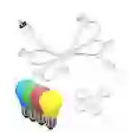 Illu- Partylichterkette 5m weiß Außen Biergarten 5 bunte LED Tropfenlampen Illu- Partylichterkette 5m weiß Außen Biergarten 5 bunte LED Tropfenlampen