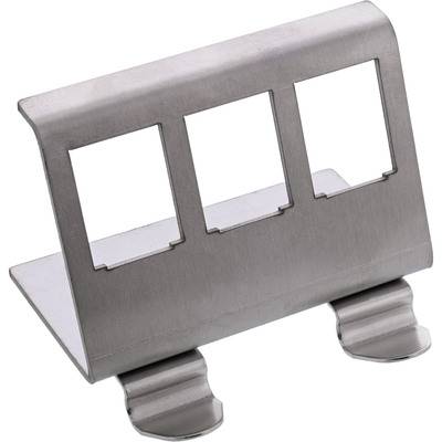 InLine® Keystone SNAP-In Metall-Modulhalter, 3-fach für Hutschiene Netzwerk-Infrastruktur &