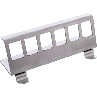 InLine® Keystone SNAP-In Metall-Modulhalter, 6-fach für Hutschiene Netzwerk-Infrastruktur &