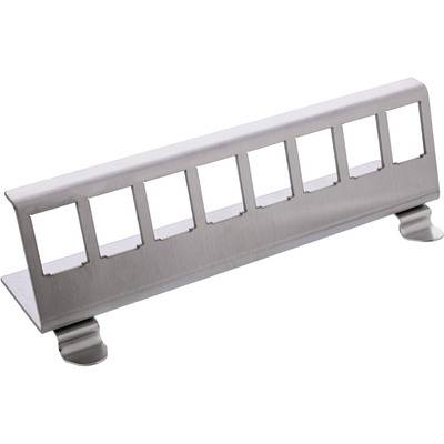 InLine® Keystone SNAP-In Metall-Modulhalter, 8-fach für Hutschiene Netzwerk-Infrastruktur &