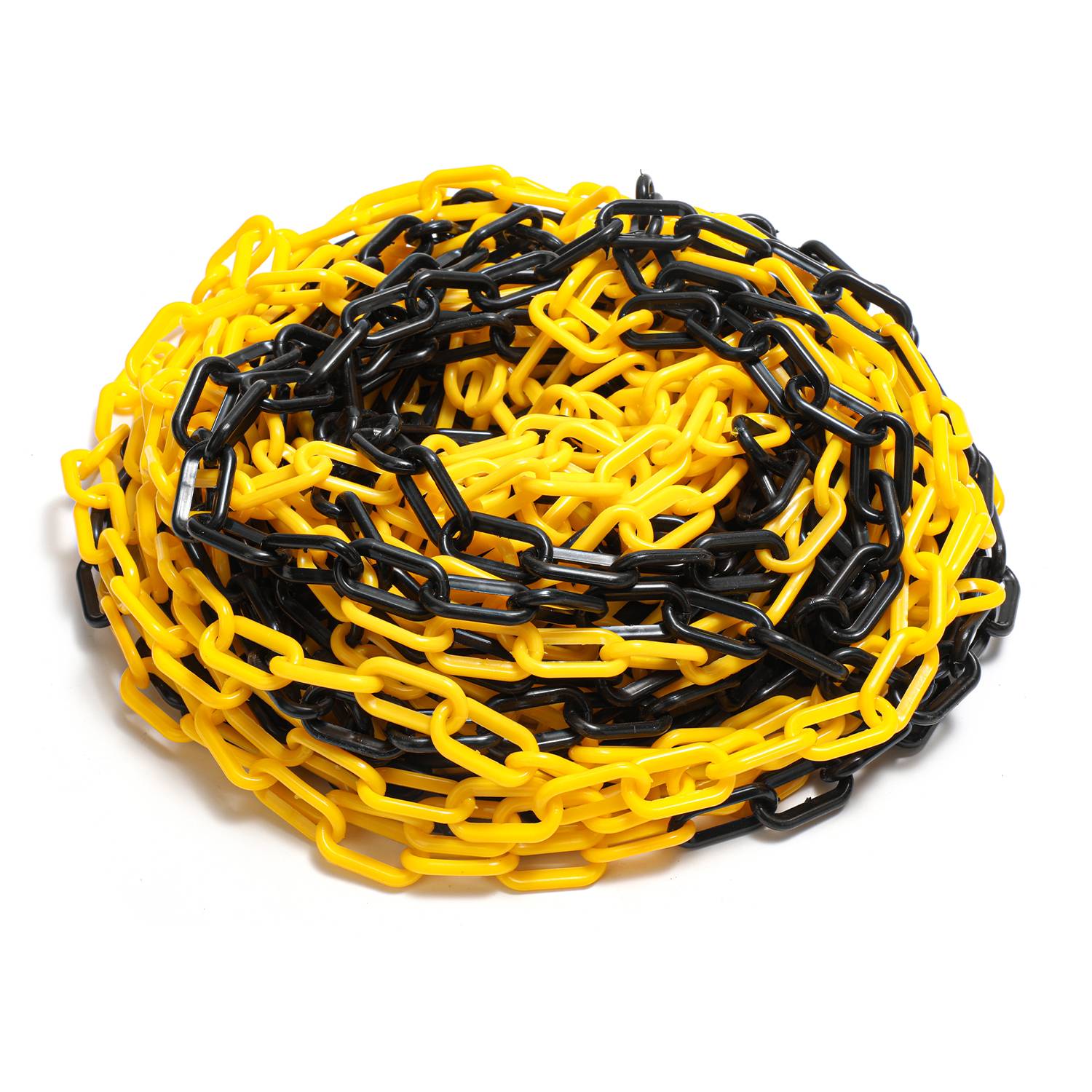 Absperrkette Kunststoffkette schwarz gelb 6mm Stärke für Parkplätze und Parkplatzsperren 50m