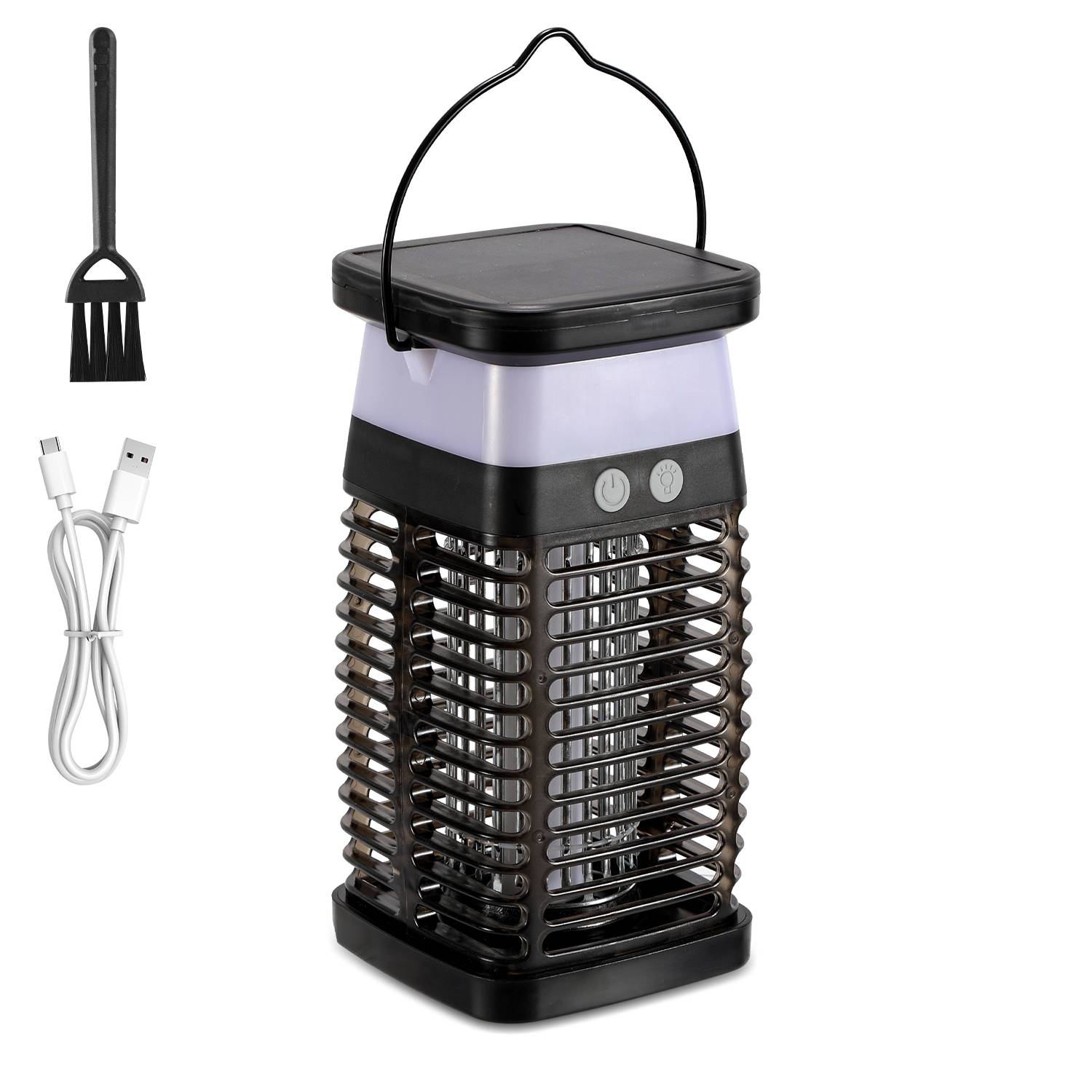 4W Elektrischer Insektenvernichter Solar UV Licht Mückenlampe Mit RGB-Licht Insektenfalle Insektenlampe Mückenvernichter Fliegenfalle Moskito