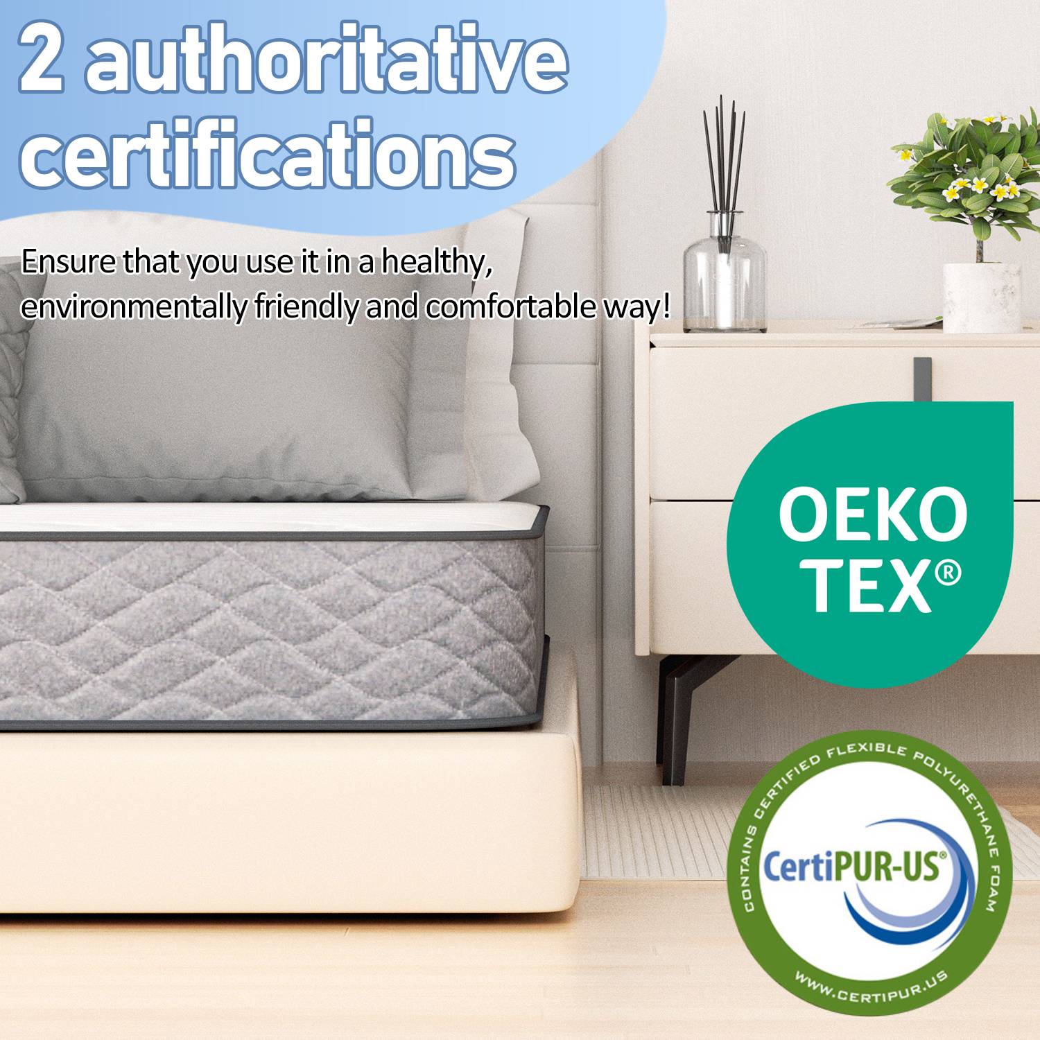 Matratze mit Taschenfederkern Premium 7-Zonen 160x200x22cm Weicher und bequemer Stoff Ausgezeichnete Elastizität H3 Schlaf verbessern