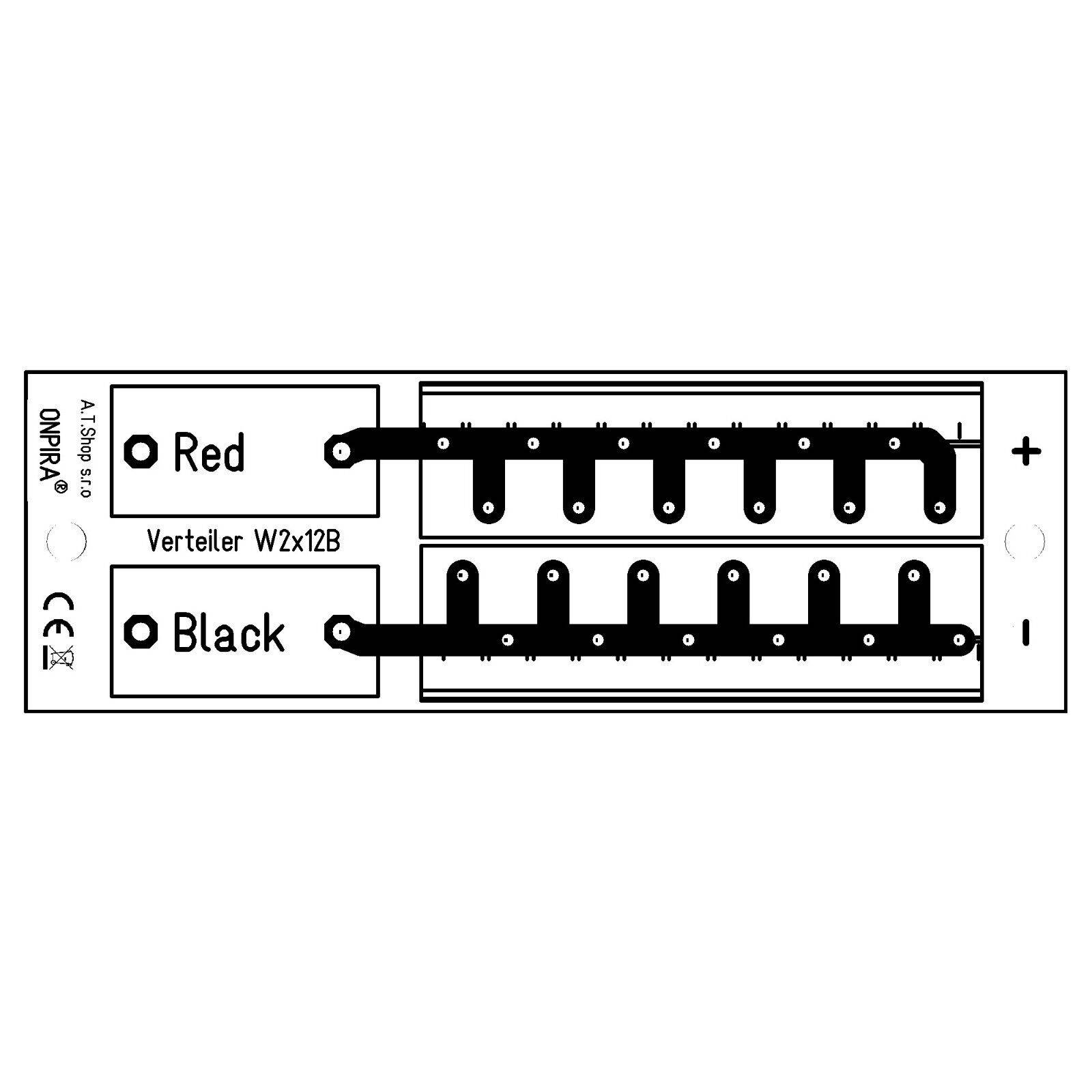 Stromverteiler Verteiler Labornetzteil Verteilerleiste W2x12B 4mm Bananenstecker