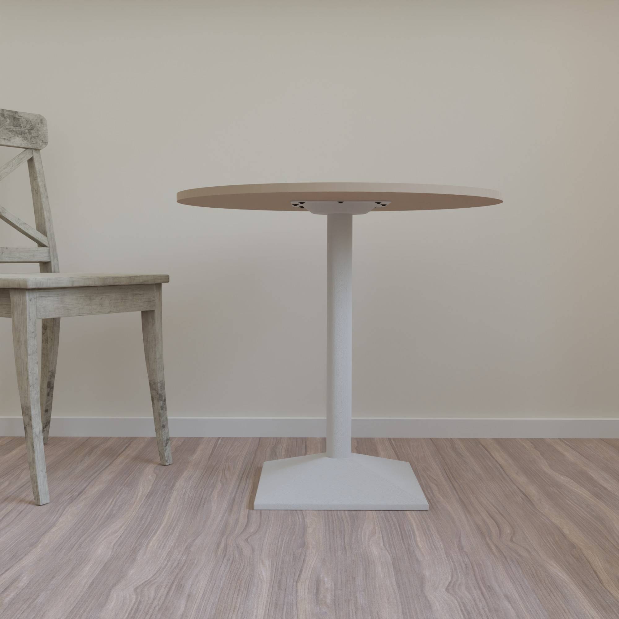 Single Tischgestell Modell „München“ Weiß Untergestell Bistro Gastro Tisch Fuß