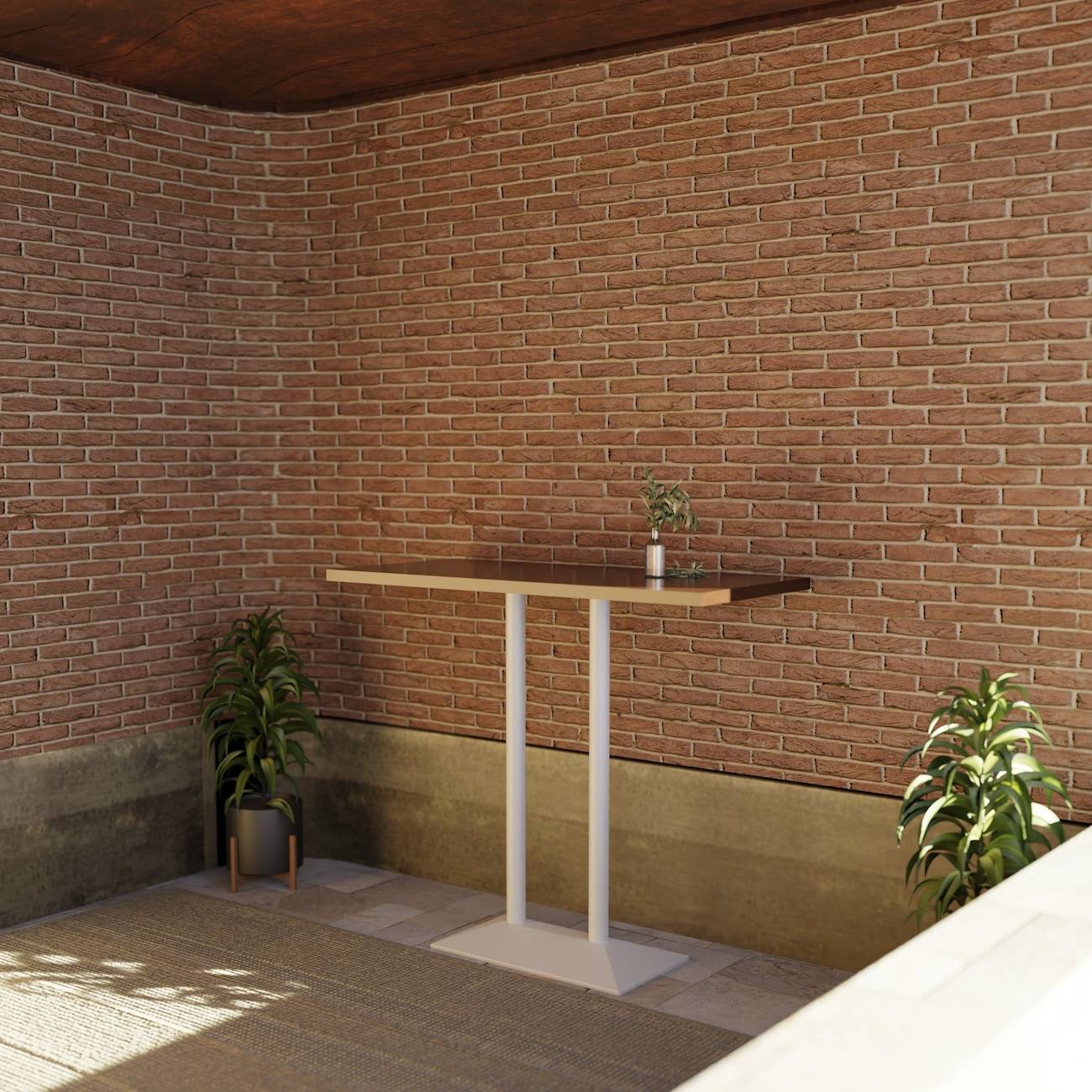 Stehtisch Tischgestell Modell „München“ Weiß Untergestell Bistro Gastro Tisch