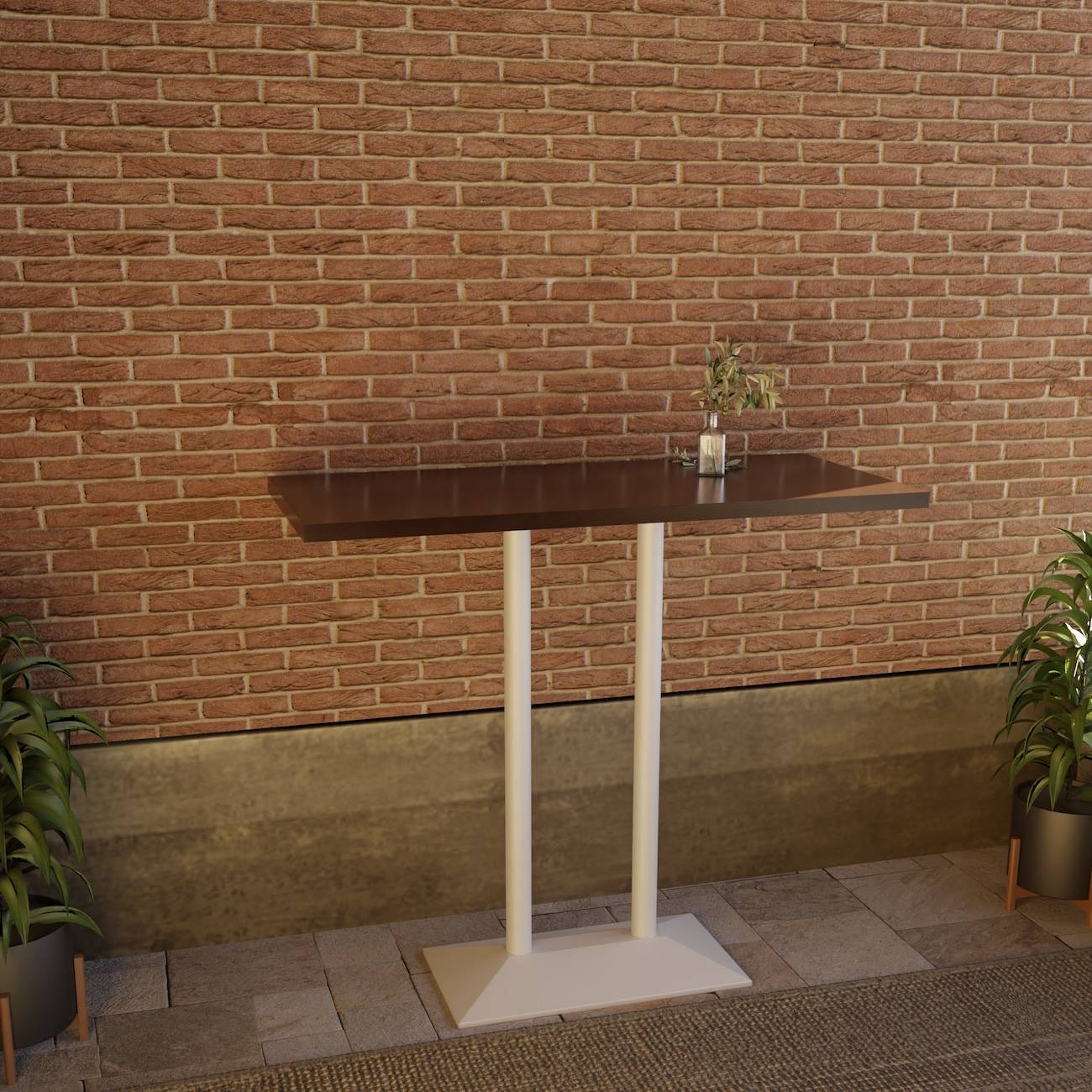 Stehtisch Tischgestell Modell „München“ Weiß Untergestell Bistro Gastro Tisch